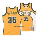 Maillot Seattle Supersonics Kevin Durant NO 35 Mitchell & Ness 2007-08 Jaune
