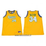 Maillot Seattle Supersonics Ray Allen No 34 Historic Jaune2