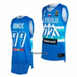 Maillot Slovenia Luka Doncic NO 77 Tokyo 2021 Bleu