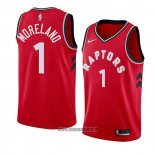 Maillot Tornto Raptors Eric Moreland No 1 Icon 2018 Rouge