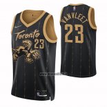 Maillot Tornto Raptors Fred Vanvleet NO 23 Ville 2021-22 Noir