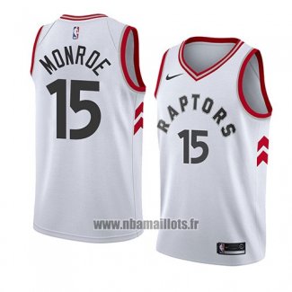 Maillot Tornto Raptors Greg Monroe No 15 Association 2018 Blanc