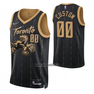 Maillot Tornto Raptors Personnalise Ville 2021-22 Noir