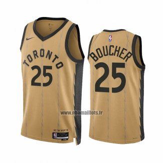 Maillot Toronto Raptors Chris Boucher NO 25 Ville 2023-24 Or