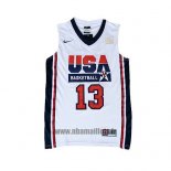 Maillot USA 1992 Chris Paul No 13 Blanc