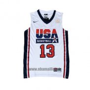 Maillot USA 1992 Chris Paul No 13 Blanc