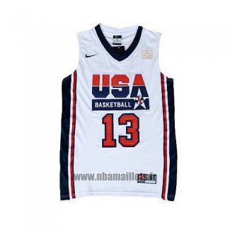 Maillot USA 1992 Chris Paul No 13 Blanc