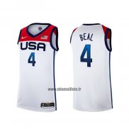 Maillot USA 2021 Bradley Beal NO 4 Blanc