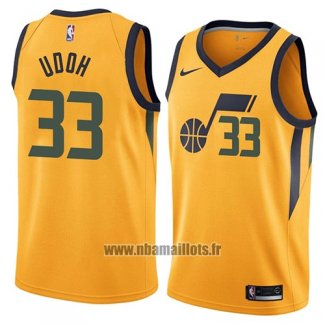 Maillot Utah Jazz Ekpe Udoh No 33 Statement 2018 Jaune