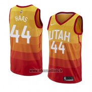 Maillot Utah Jazz Isaac Haas No 44 Ville 2018 Jaune