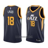 Maillot Utah Jazz Jairus Lyles No 18 Icon 2018 Bleu