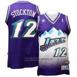 Maillot Utah Jazz John Stockton No 12 Retro Volet