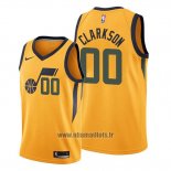 Maillot Utah Jazz Jordan Clarkson No 00 Statement Edition Jaune