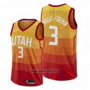 Maillot Utah Jazz Justin Wright Foreman No 3 Ville 2019-20 Orange