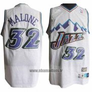 Maillot Utah Jazz Karl Malone No 32 Retro Blanc