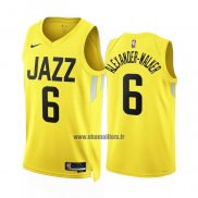 Maillot Utah Jazz Nickeil Alexander-Walker NO 6 Icon 2022-23 Jaune