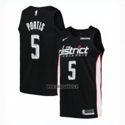 Maillot Washington Wizards Bobby Portis No 5 Ville 2018-19 Noir