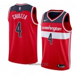 Maillot Washington Wizards Chris Chiozza No 4 Icon 2018 Rouge