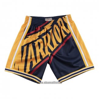 Short Golden State Warriors Mitchell & Ness Big Face Bleu