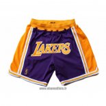 Short Los Angeles Lakers Jaune Volet