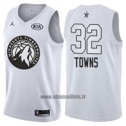 Maillot All Star 2018 Minnesota Timberwolves Karl-anthony Towns No 32 Blanc