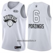 Maillot All Star 2018 New York Knicks Kristaps Porzingis No 6 Blanc