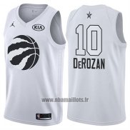 Maillot All Star 2018 Tornto Raptors Demar Derozan No 10 Blanc