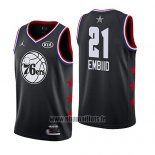 Maillot All Star 2019 Philadelphia 76ers Joel Embiid No 21 Noir