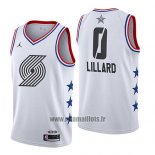 Maillot All Star 2019 Portland Trail Blazers Damian Lillard No 0 Blanc