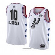 Maillot All Star 2019 San Antonio Spurs Demar Derozan No 10 Blanc