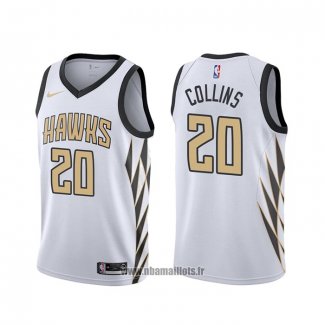 Maillot Atlanta Hawks John Collins NO 20 Ville Blanc