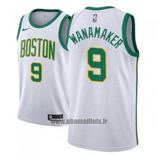 Maillot Boston Celtics Bradley Wanamaker No 9 Ville 2018-19 Blanc