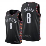 Maillot Brooklyn Nets Deandre Jordan No 6 Ville Noir
