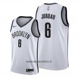 Maillot Brooklyn Nets Deandre Jordan No 8 Association Blanc