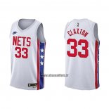 Maillot Brooklyn Nets Nic Claxton NO 33 Classic 2022-23 Blanc