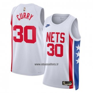 Maillot Brooklyn Nets Seth Curry NO 30 Classic 2022-23 Blanc