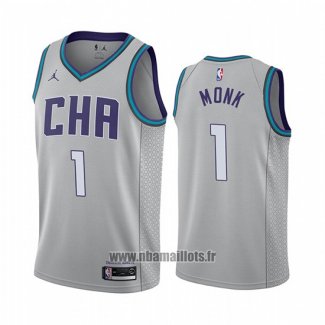 Maillot Charlotte Hornets Malik Monk No 1 Ville Edition Gris