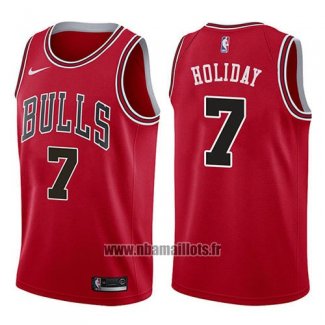 Maillot Chicago Bulls Justin Holiday No 7 Icon 2017-18 Rouge