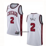 Maillot Chicago Bulls Lonzo Ball NO 2 Ville 2022-23 Blanc