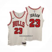 Maillot Chicago Bulls Michael Jordan NO 23 Association Authentique Blanc