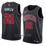 Maillot Chicago Bulls Noah Vonleh No 21 Statement 2018 Noir