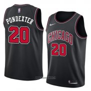 Maillot Chicago Bulls Quincy Pondexter No 20 Statement 2018 Noir