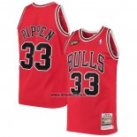 Maillot Chicago Bulls Scottie Pippen NO 33 1997-98 NBA Finals Mitchell & Ness Rouge