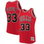 Maillot Chicago Bulls Scottie Pippen NO 33 Mitchell & Ness 1997-98 Rouge