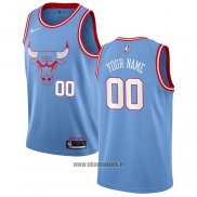 Maillot Chicago Bulls Ville Personnalise Bleu