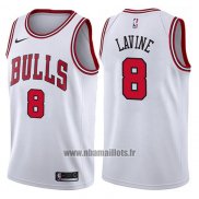 Maillot Chicago Bulls Zach Lavine No 8 2017-18 Blanc