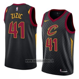 Maillot Cleveland Cavaliers Ante Zizic No 41 Statement 2018 Noir