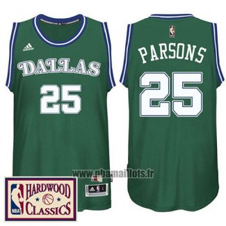 Maillot Dallas Mavericks Chandler Parsons No 25 Retro Vert