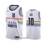 Maillot Denver Nuggets Bol Bol No 10 Ville Blanc