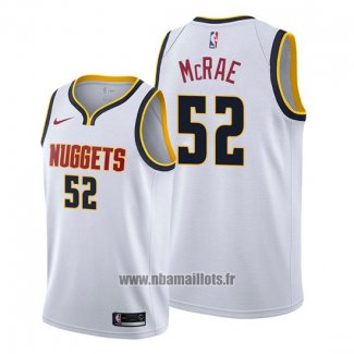 Maillot Denver Nuggets Jordan Mcrae No 52 Association 2019-20 Blanc